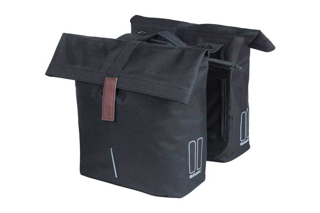 Dubbele-Fietstas-Basil-City-MIK-Zwart-28-32-Liter Dubbele-Fietstas-Basil-City-MIK-Zwart-28-32-Liter